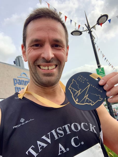 Ian Collacott after the Truro half marathon