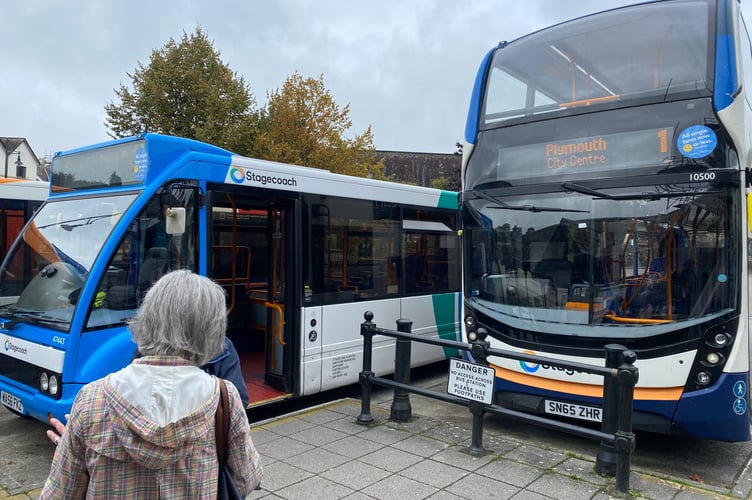  The number one bus which serves Tavistock to Plymouth commuters, when it's not broken down or late.