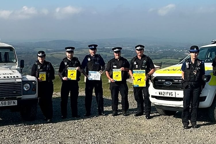 Police on Dartmoor helping protect livestock and wildlife by traffic speed checks.