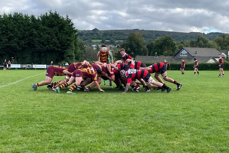 Scrum time at Okehampton RFC