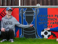 Young people brighten up football ground