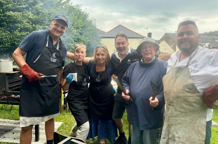 The Horrabridge Cavaliers do a lot of good in the community – they are pictured here at their recent Row 4 Ukraine fundraising barbecue