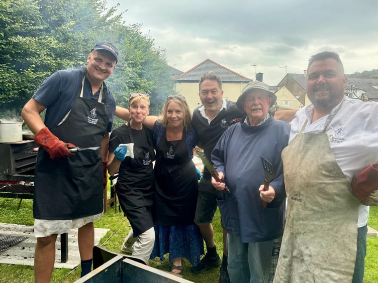 The Horrabridge Cavaliers do a lot of good in the community – they are pictured here at their recent Row 4 Ukraine fundraising barbecue