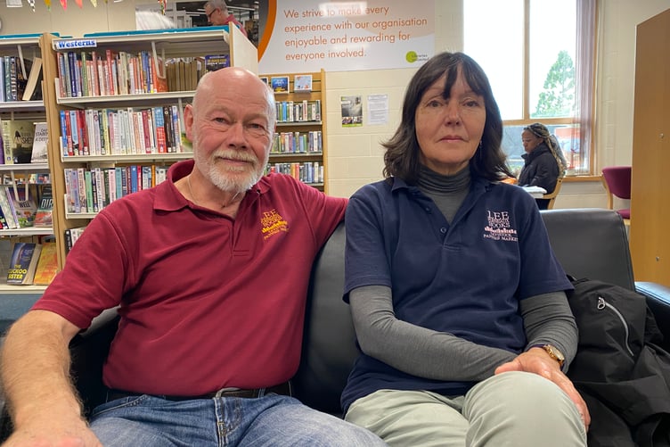Lee and Madeleine Furneaux have shut their secondhand book store in Tavistock Pannier Market, but will be back.