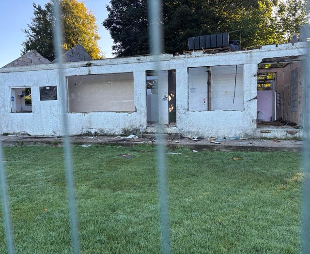 Sports pavilion demolished