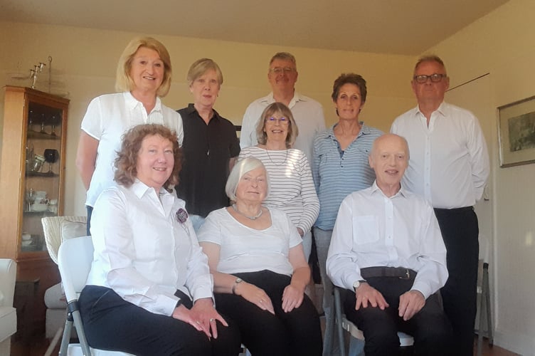 Jill Haire (front left) with her choir the Tavi Songsters which will perform in aid of a cancer charity.