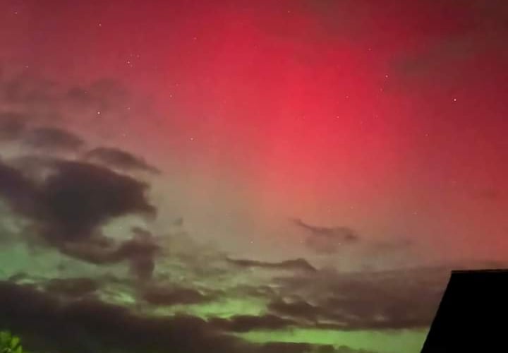 Mary-Ann Farrington's view of the Northern Lights at Mill Hill, near Tavistock.