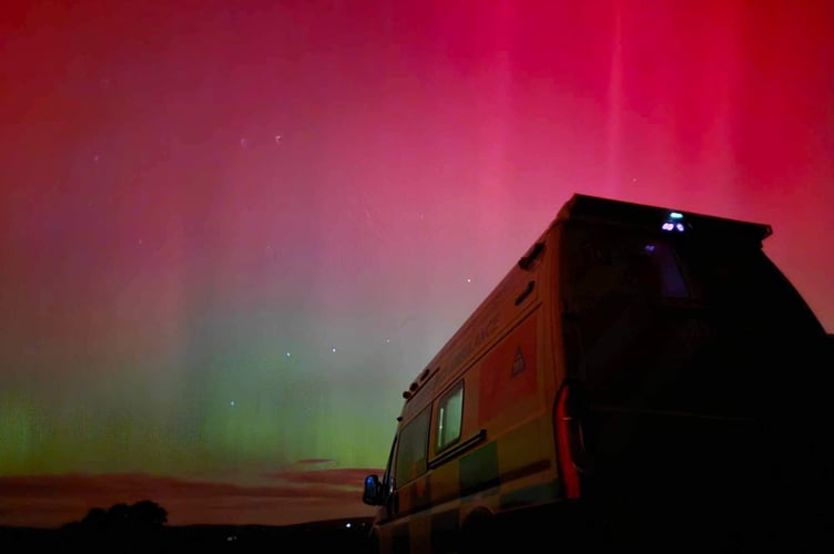 Lyndsey Cudmore's amazing photo of the Northern Lights on Whitchurch Down, Tavistock, on Thursday night/Friday morning last week..