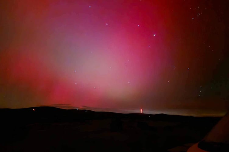 Lyndsey Cudmore's atmospheric Northern Lights scene at the golf club.