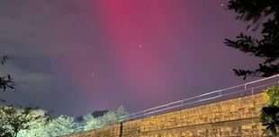 Northern Lights give a dazzling display over West Devon 