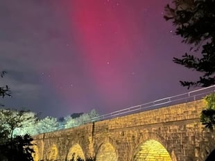 Northern Lights give a dazzling display over West Devon 