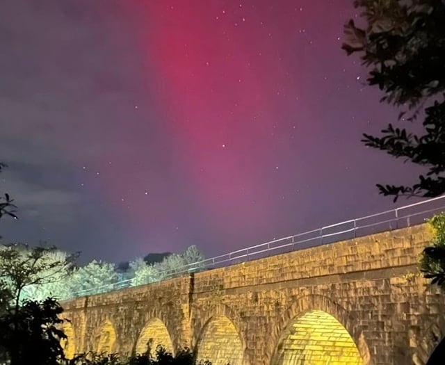 Northern Lights give a dazzling display over West Devon 