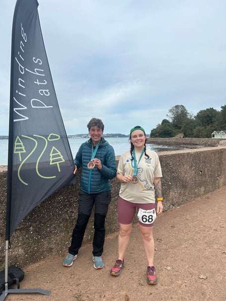 Carole Loader and Lucy Gooding after The Torbay Loop