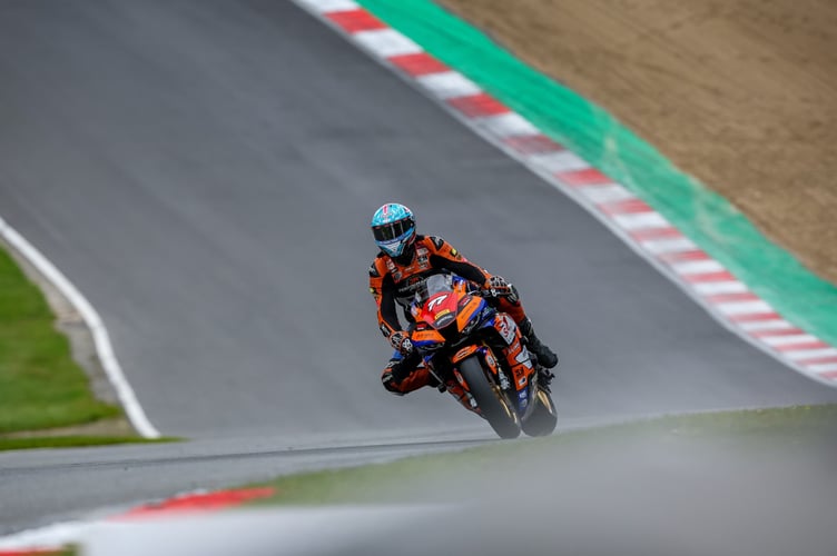 Finley Arscott riding solo at Brands Hatch