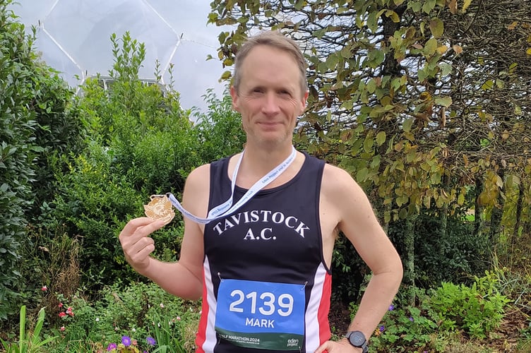 Tavistock Athletic Club chairman Mark West was fourth in age in at Eden Project Half Marathon.