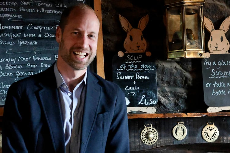 The Duke of Cornwall during a visit to the Warren House Inn pub at Postbridge, Yelverton. His Royal Highness met with locals and stood beside the Innâs fire that has famously never gone out since being lit in 1845. Picture by Andrew Parsons / Kensington Palace