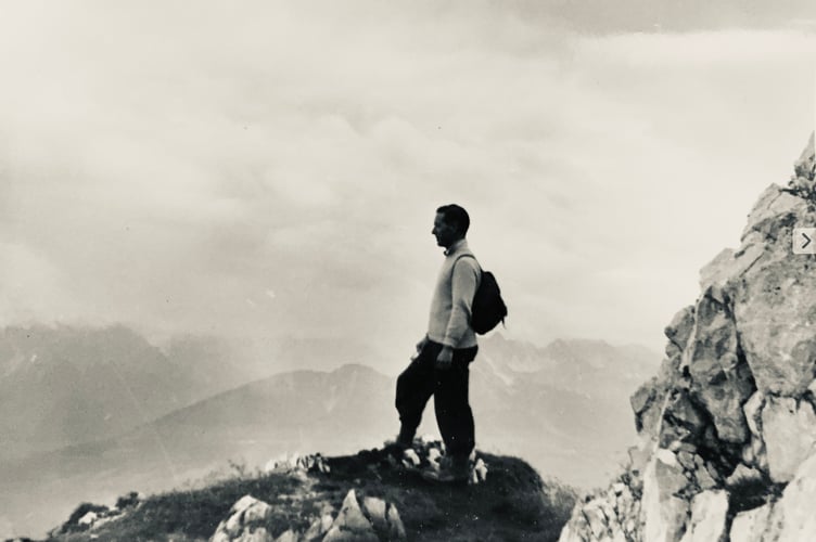 Tony Good enjoying walking in the mountains.