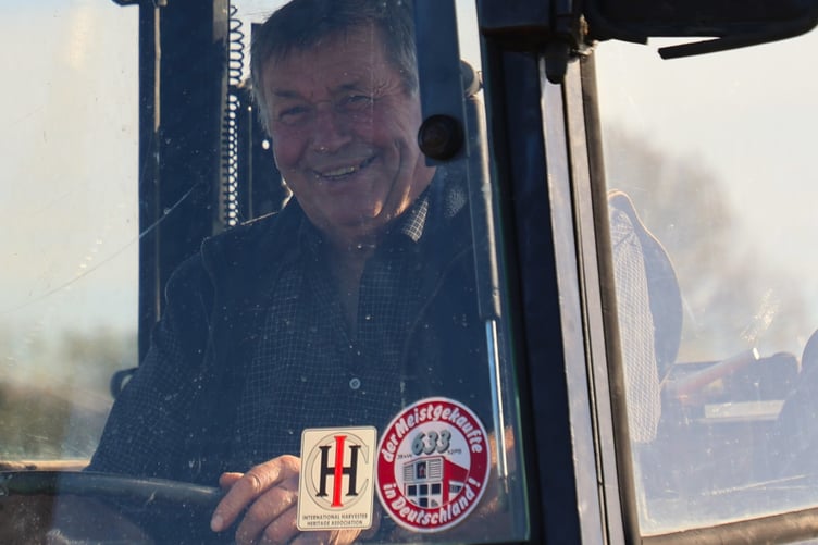 Taking time out of ploughing and harvesting to impress the fans and families at Yelverton old airfield for a rally of the workhorses of the fields and farmyards.