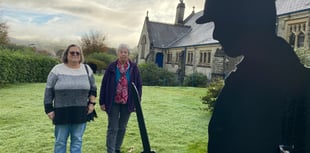 Remembrance figures in churchyard