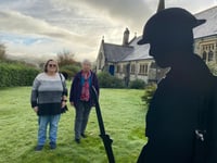 Remembrance figures in churchyard
