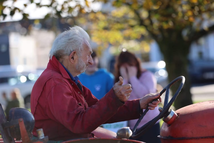 Francis Mudge at his charity tractor rally and run.
