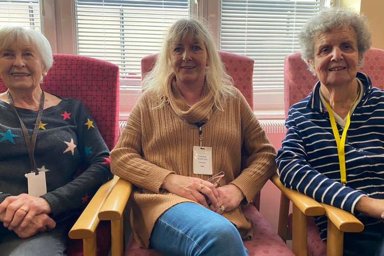 Stroke club volunteers Chris Leach, Sue Pratley and Jenny Summerfield.