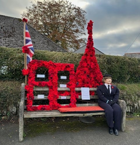 Completed WI Whitchurch poppy bench