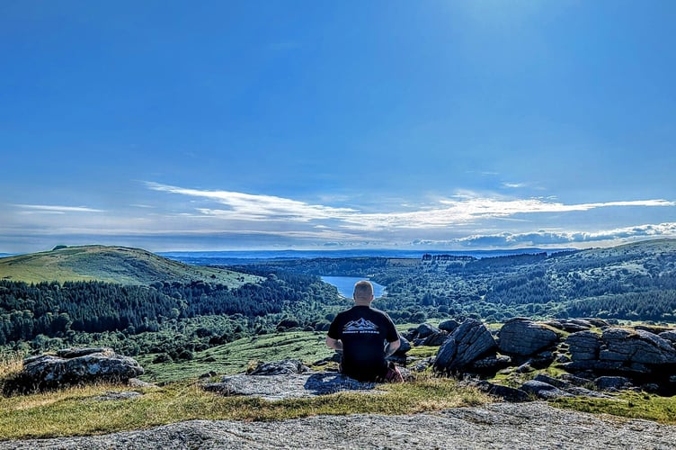 Adam Bazeley on a hike in Dartmoor