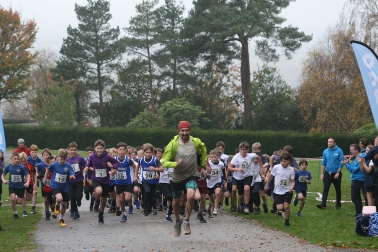 Okehampton Community & Recreation Association cross-country at Castle Drogo, led by world record holder Adam Holland.