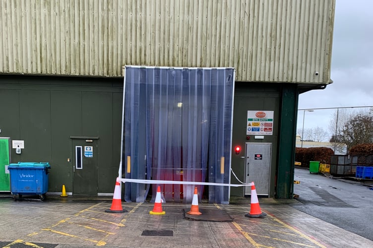 The intake bay at the Callington site where Paul Clarke was struck by a reversing lorry