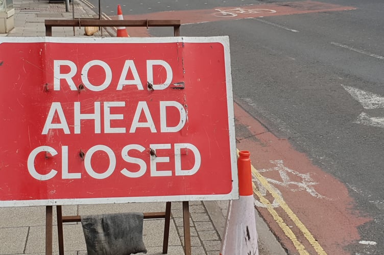 Road closures in West Somerset and Exmoor.