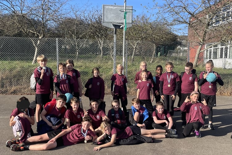 Horrabridge Primary School hot shot Tavistock netball tournament-winning.