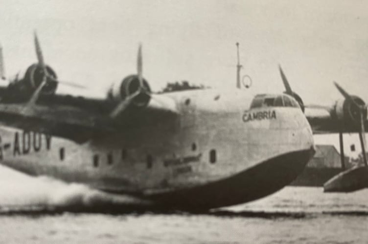 A flying boat piloted by Roly Alderson.
