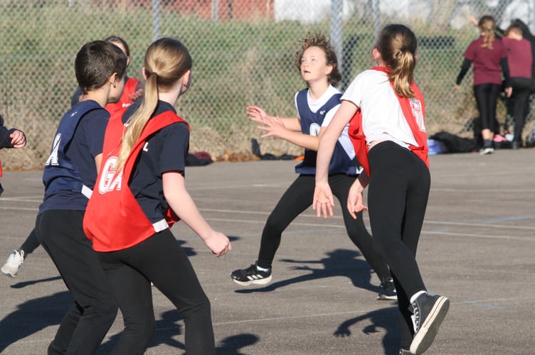 Eyes on the ball for the Tavistock area primary schools netball tournament