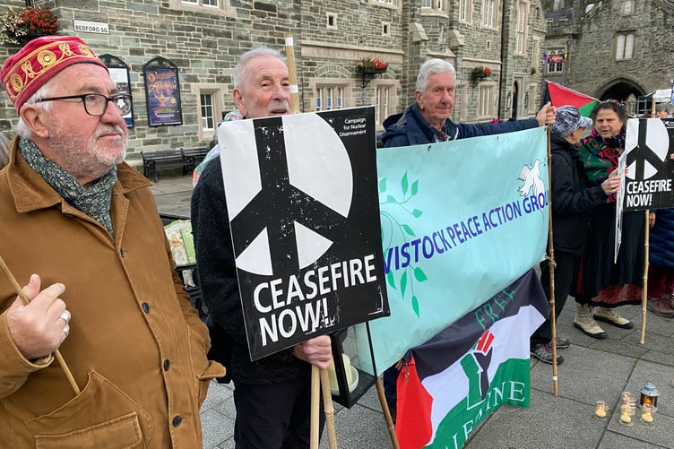 Dedicated campaigners from Tavistock have been holding vigils for a year calling for a ceasefire in Gaza