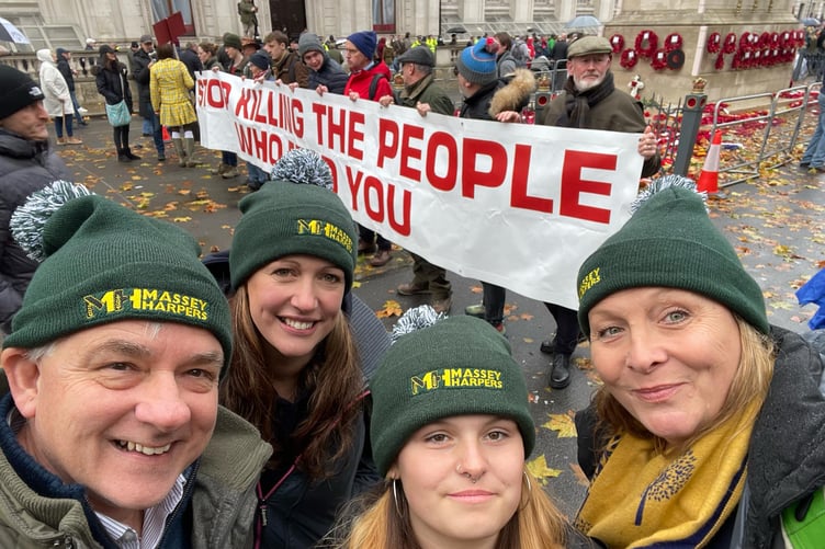 Councillor Holly Greenberry-Pullen, Tavistock councillor on WDBC has travelled to London to join what is estimated to be tens of thousands of protesters. (Picture: Holly Greenberry-Pullen)