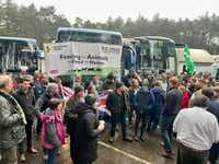 Farmers and councillors arrive in London for protest rally