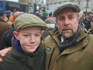 West Devon farmers protest at heart of Government