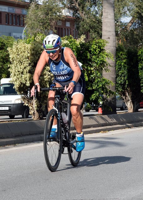 Linda Pollard from Callington competed recently in Malaga in Spain earning herself a place at the age group triathlon worlds next year in Australia. (Picture: Linda Pollard)