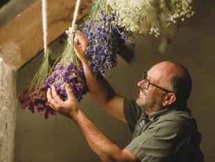 Giant Christmas garland takes shape