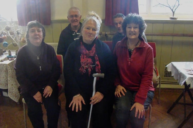 Friends Chrys Bundy, Julie McIntosh and Jo Pescod, who staged the Cornish Way exhibition