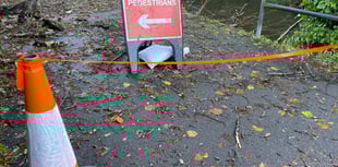 Footpath diverted after storm damage