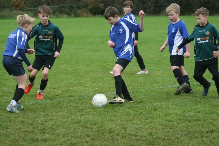 Passing for success at Tavistock area schools football competition.
