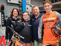 Tavistock garage marks birthday with display by champion trail rider