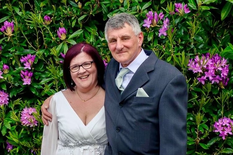 From near-death to wedded bliss: Karen and Lyndon Paget married in Gulworthy after she lost both legs to sepsis.