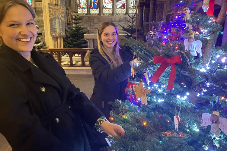 Springhill Special Dental Centre at Tavistock Christmas Tree Festival with Ashleigh and Freya.