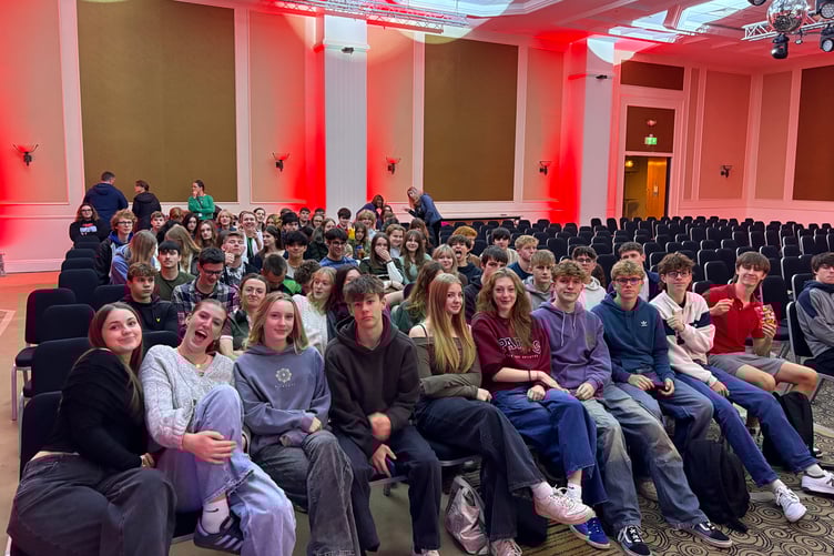 Year 12s from Tavistock College attended a Learn2Live event highlighting the importance of making safer road choices. (Picture: Tavistock College)