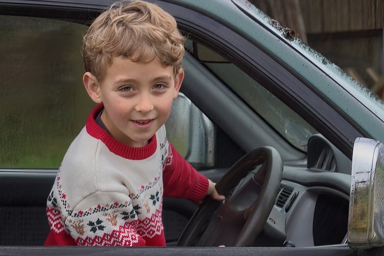 Kind Monty Battrick at the wheel of the convoy which is taking his donations to help Ukrainian children affected by war.