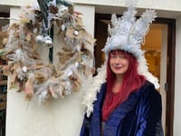 Snow queen's festive artistry 