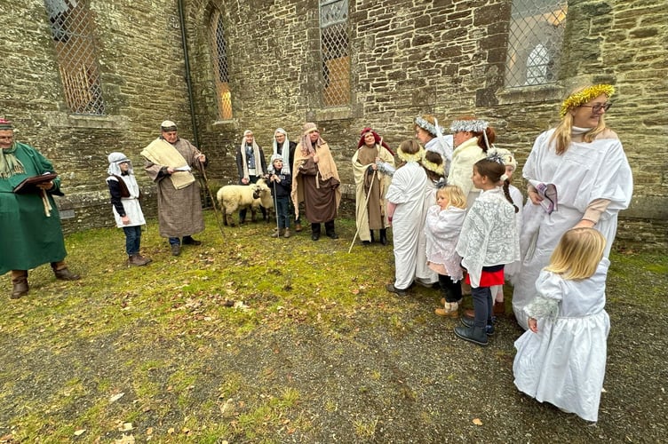 Gulworthy Church Nativity play is pictured last year. It is staged on Sunday, December 15, this year.